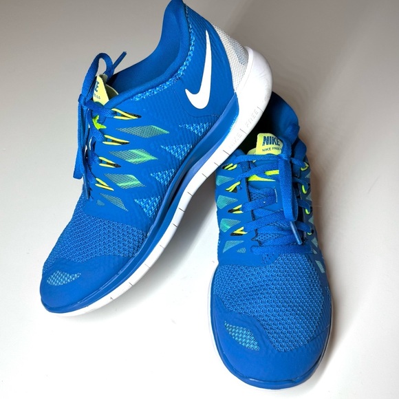 Nike Free 5.0 Men’s Running Shoes Blue Green Sneakers 642198-401 Size- 7 - Picture 4 of 9